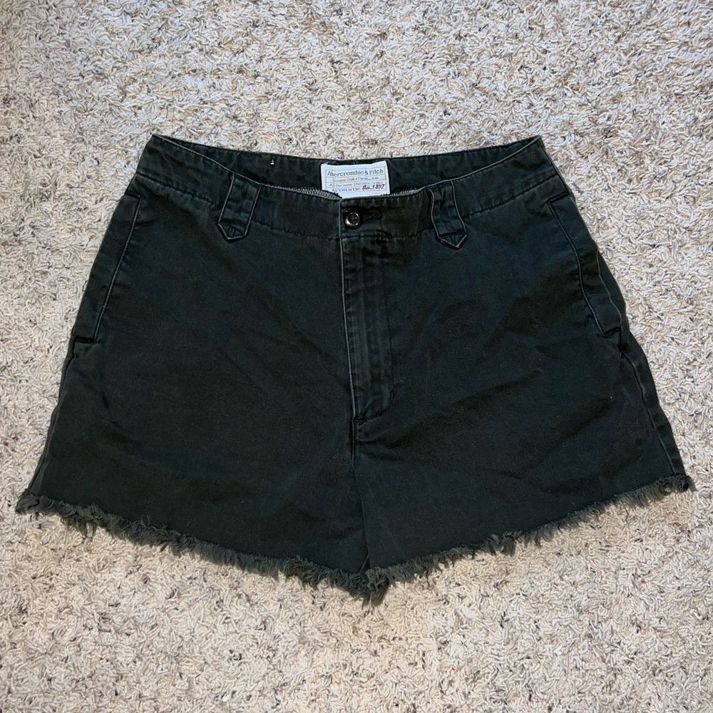 Abercrombie Dark Green Denim Short